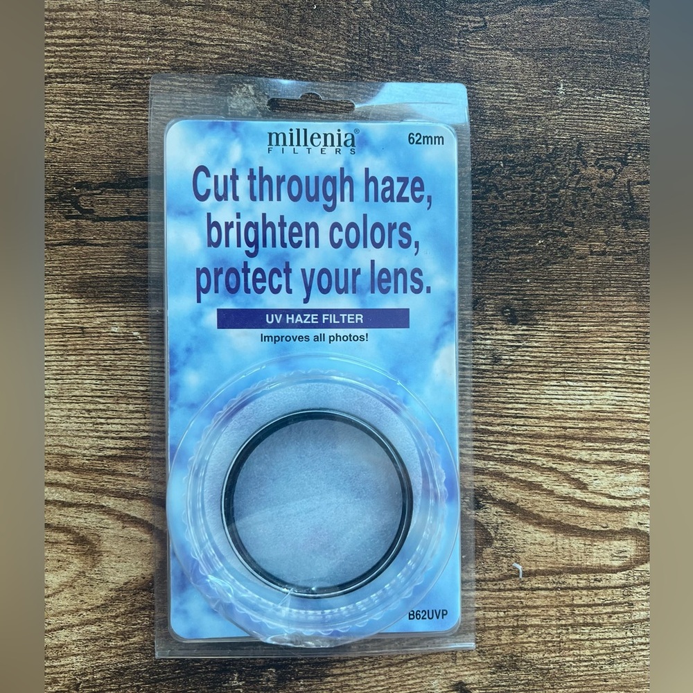 Millenia UV Haze Camera Filter- 62mm